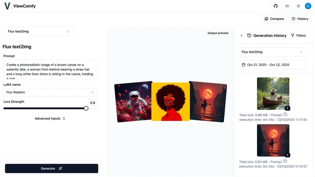 No code app builder for Comfy workflows
