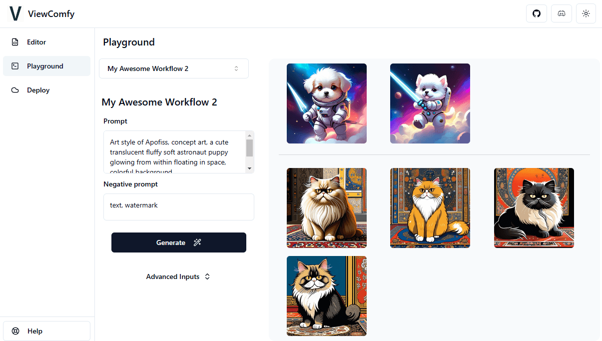 ComfyUI to WebApp